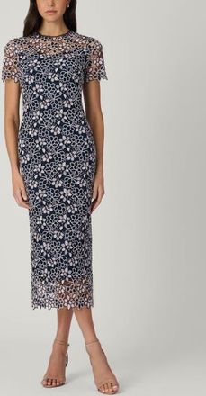 Shoshanna Kiriya Teresina Lace Dress in Navy/blush at Nordstrom, Size 4
