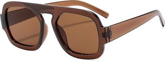 Generic Outdoor Vacation Women Sunglasses Commuter Sports Men Decorative Sun Glasses(Brown)