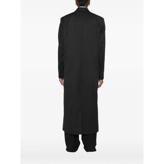 R&oacute;he Double-Breasted Virgin Wool Coat - Black