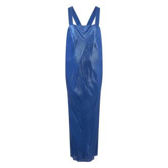 Alberta Ferretti Long laminated dress - female - Alberta Ferretti - Maxi Dresses - Blue - S - Dresses
