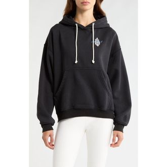 Free People FP Movement Final Call Graphic Hoodie in Black/Tofu Combo at Nordstrom, Size X-Large