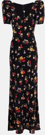 Rodarte Floral silk crepe de chine gown