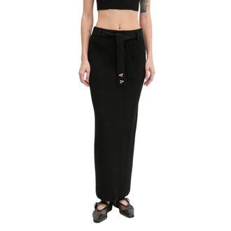 &Aacute;eron Rokken, Dames, Zwart, S, Polyester, Ribbed Knit Skirt