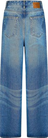 Ganni Womens Jeans Baggy Tint Wash Tencel Lyocell