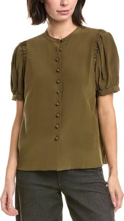 Frame Denim Frame The Gathered Silk Top