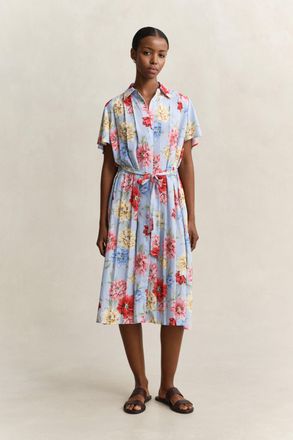 GANT Women Floral Shirt Dress (44) LIGHT BLUE
