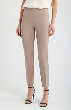 Anne Klein Hollywood Slim Ankle Pants in Natural Clay at Nordstrom, Size Xx-Small