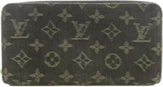 Louis Vuitton Monogram Denim Black Monogram Denim Long Wallet (Bi-Fold) (Pre-Owned)
