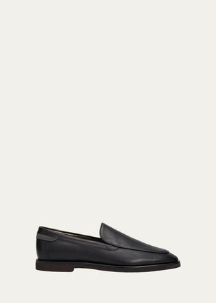 Brunello Cucinelli Monili Leather Loafers