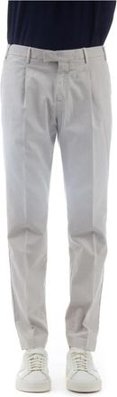 Pantaloni Torino Pantalone delav&egrave; micro tramato in cotone stretch - Heren - Chinos - Grijs - 2XL - Katoen - Broeken