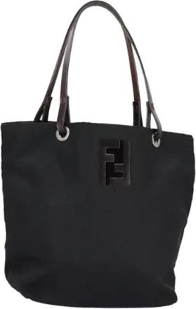 Fendi Tweedehands leren handtassen - Dames - Vintage Shopper - Zwart - ONE Size - Nylon - Vintage