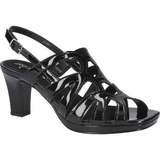 Easy Street Jetty Slingback Sandal in Black Patent at Nordstrom Rack, Size 9.5