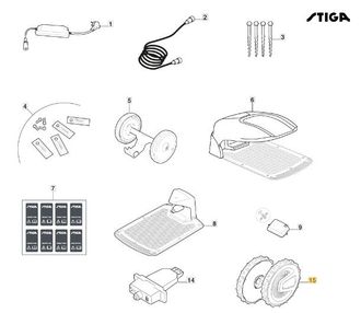 STIGA Sports Ruedas De Invierno Robot Cortac&eacute;sped Modelos A1000 Original Stiga 1127-0023-01