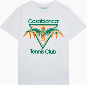 Casablanca Mens Casablanca Playful Eagle White T-Shirt - Size: 38