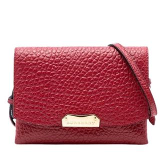 Burberry Pre-owned Cross Body Bags, female, Red, Size: ONE SIZE Pre-owned Leather Crossbody Bag