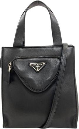 Prada Pre-owned Vintage Tote Bag - Dames - Vintage Shopper - Zwart - ONE Size - Leer - Vintage