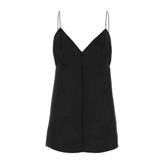 Khaite Sleeveless Tops, female, Black, Size: S Talsie Top