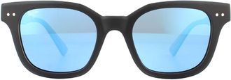 Maui Jim Vierkante Unisex Zwart met Grijs Blauw Hawaii Gepolariseerde Zonnebril