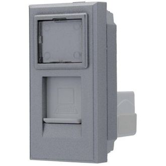 Trade Shop Trade Shop - Presa Dati Connettore Rj45 Cat6e Silver Coperchio Compatibile Bticino Axolute