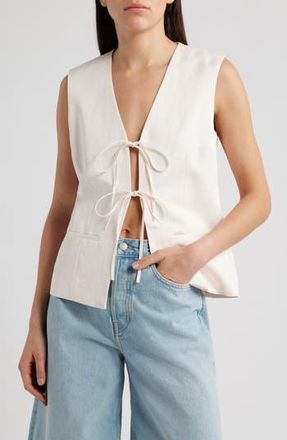 COS Sweetcorn Tie Closure Vest in Pink Dusty Light at Nordstrom Rack, Size 8 Us / 40 Eu