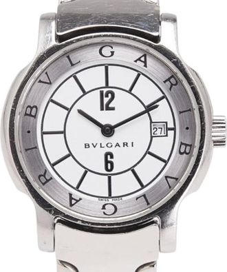 Bulgari Pre-owned Watches, female, White, Size: ONE SIZE Pre-owned Stainless Steel Watch