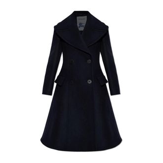 Burberry Double-Breasted Coats, female, Blue, Size: 2XS Silverlake coat