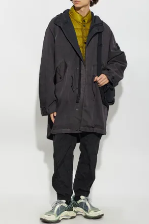 Stone Island Hooded Parka, Mens, Grey