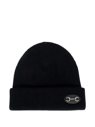 Gucci Horsebit wollen muts - Zwart