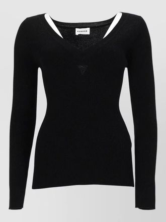 P.A.R.O.S.H. wool v-neck sweatshirt