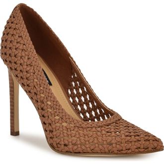 Nine West Tatiana Pointed Toe Pump in Medium Brown 210 at Nordstrom, Size 8.5