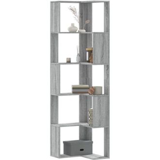 vidaXL Libreria Angolare 5Ripiani Grigio Sonoma 50x50x179 cm Legno - Vidaxl