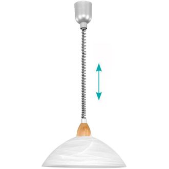 Eglo Eglo - Lampadario a Sospensione Moderno Lord 2 Policarbonato Nichel Vetro 1 Luce E27