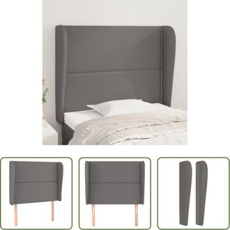 vidaXL Testiera ad orecchio - Testiera ad Orecchio Grigio 103x23x118/128cm in Similpelle