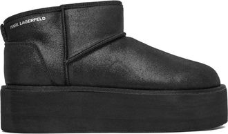 Karl Lagerfeld Thermo Lo Pull On Boot - Dames - Winterlaarzen - Zwart - 36 EU - Leer - Schoenen