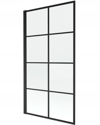 Desconocido Desconocido - Mampara De Ba&ntilde;era 1 Hoja Vidrio Transparente, 70x140 Cm, Perfil Negro