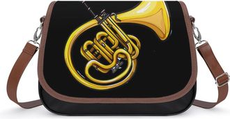 Generic French Horn Crossbody Bags for Women Shoulder Messenger Bag Purse Handbags