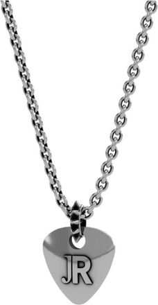 John Richmond Plectrum ketting met logo - Dames - Kettingen - Grijs - ONE Size - Accessoires