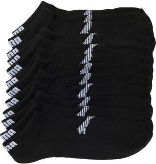 Puma 6-Pack Terry Low Cut Socks in Black /White at Nordstrom Rack, Size 10-13