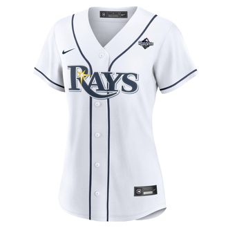 Nike Tampa Bay Rays 2026 World Series Participant Nike Womens MLB Replica Jersey in White | R3250E6BRAW-FFV