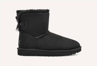 UGG Womens Mini Bailey Bow Boot In Black