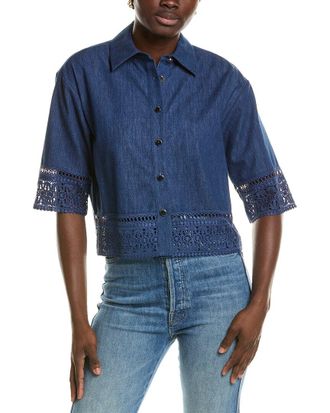 Elie Tahari The Laylee Denim Top