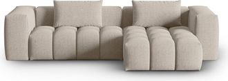 CXL by Christian Lacroix Sofá esquinero modular derecho 3 plazas de tejido estructural arena