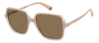 Polaroid Polarized Bronze Square Ladies Sunglasses PLD 6219/S 035J/SP 56