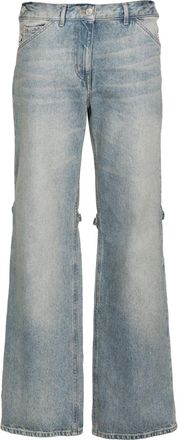 Courrèges high-rise wide-leg jeans - women - Cotton/Cotton - 42 - Blue