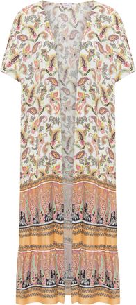Usha Kimono bloes Dames Wit Veelkleurig