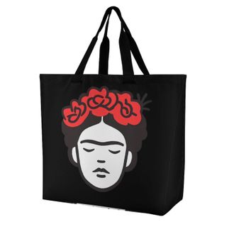 Generic Woman Large Reusable Shopping Bag Lightweight Foldable Tote Bags Washable Shoulder Handbag