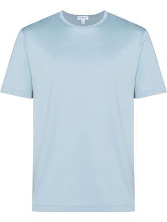 Sunspel round-neck short-sleeved T-shirt - men - Cotton - S - Blue
