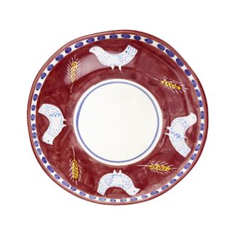 Arcucci burgundy feather tray 38 cm round