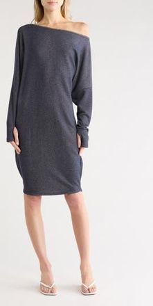 Go Couture Long Sleeve Sweater Dress in Navy at Nordstrom Rack, Size X-Large