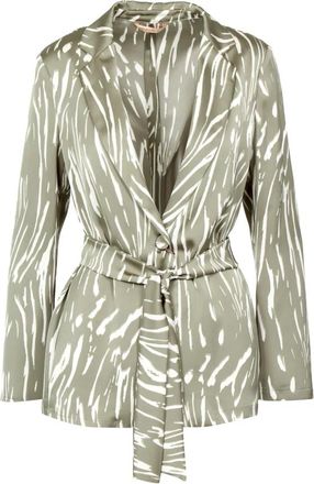 Pennyblack Dubbellaags satijnen blazer - Dames - Blazers - Groen - L - Satijn - Jassen